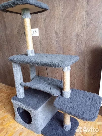 Домик комплекс для кошки с гамаком