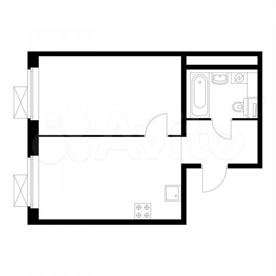 1-к. квартира, 40,1 м², 22/25 эт.