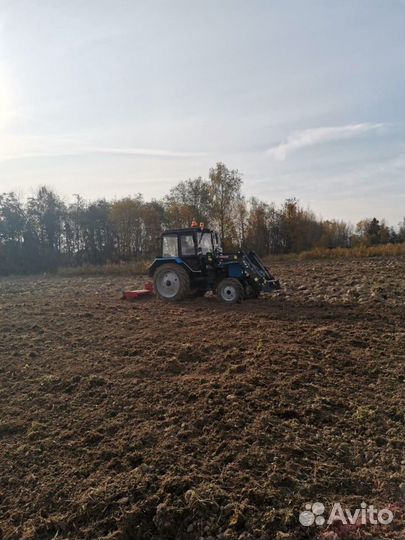 Вспашка земли плугом, фрезеровка