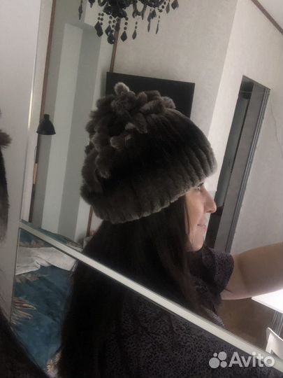 Шапка из меха кролика Рекс