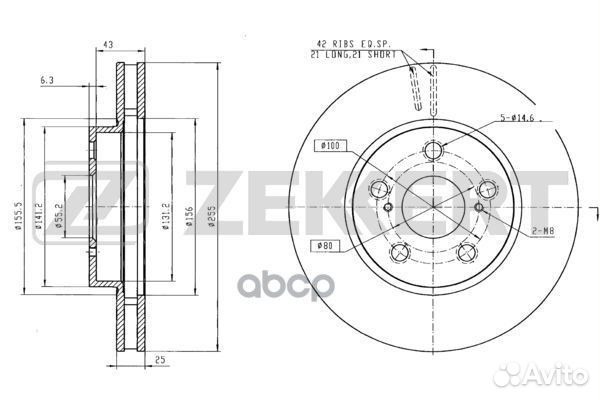 Диск торм. перед. Toyota Carina (T190) 92- Cel