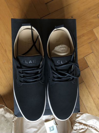 Кеды полуботинки Clae Ellington 8.5us Black Nubuck