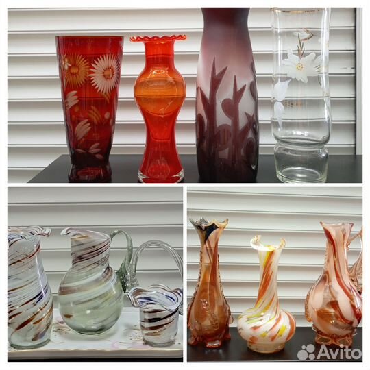 Ваза для цветов в стиле галле старинная