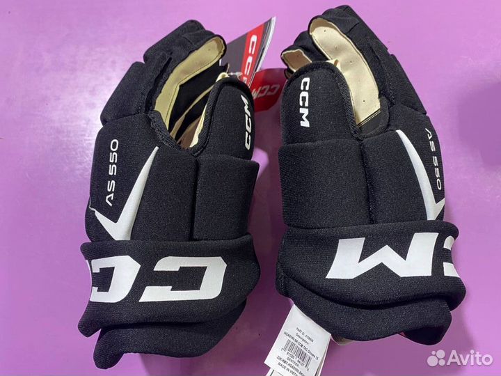 Краги хокк. CCM AS 550 Sr15 (взрослые) черные