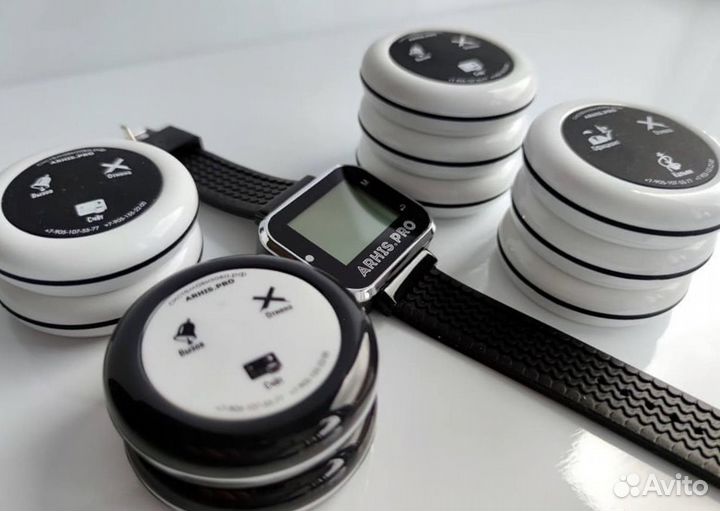 Кнопка вызова официанта в ассортименте с часами