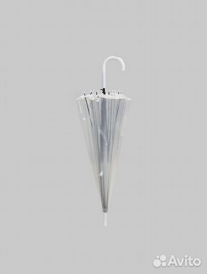 Зонт трость прозрачный