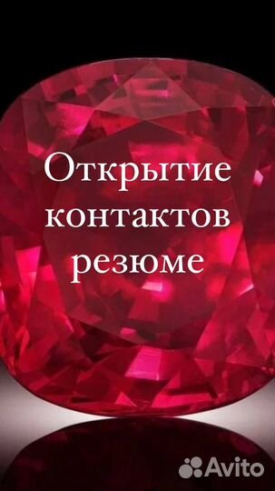 Открыть контакты резюме