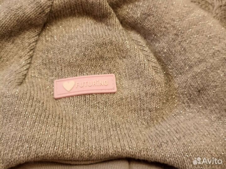 Шапка шлем для девочки 50 52