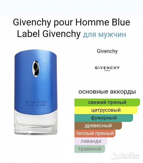 Givenchy, мужская Туалетная вода