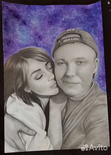 Портрет по фото карандашом