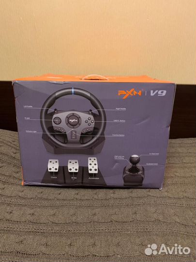 Игровой руль 900 градусов 3 педали