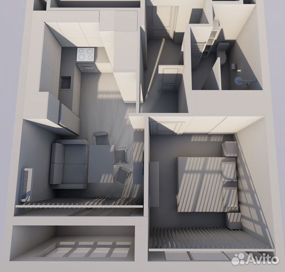 Дизайн интерьера. Коллаж. Планировочные чертежи