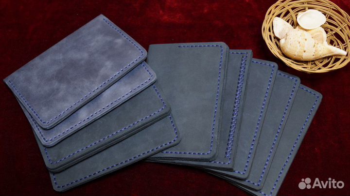 Паспортная обложка из натуральной кожи (ручной пож