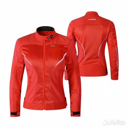 Мотокуртка женская Lyschy Ly2037W красная