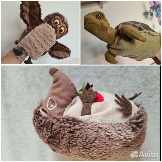 Мягкие игрушки IKEA: лисы, еж, сова, крокодилы