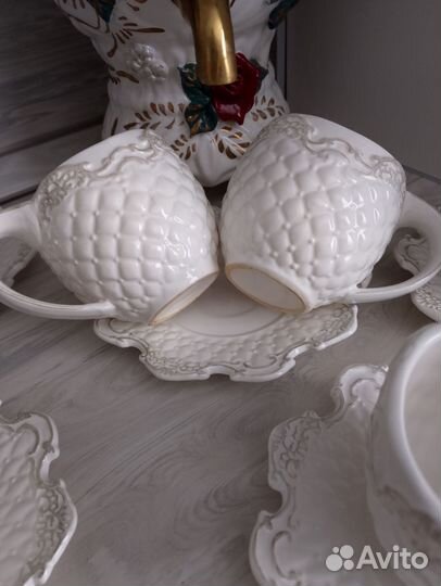 Чайный сервиз самовар электрический фарфоровый