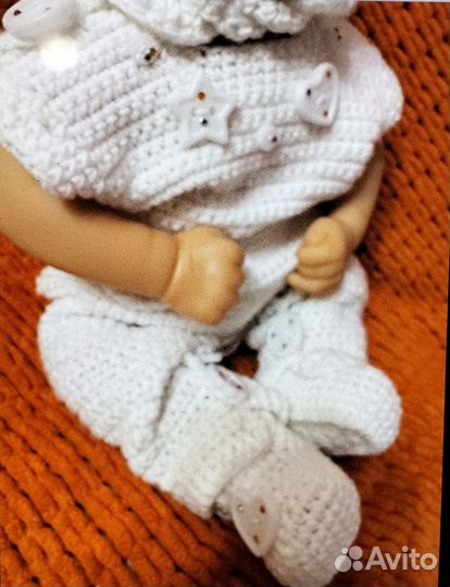 Вязанный костюм для новорожденных 56