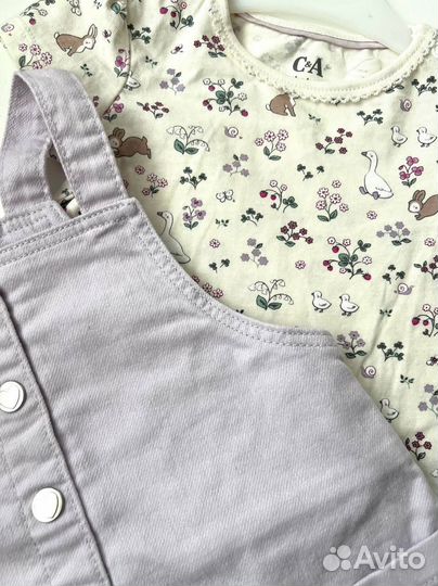 Одежда пакетом на девочку 74 новая