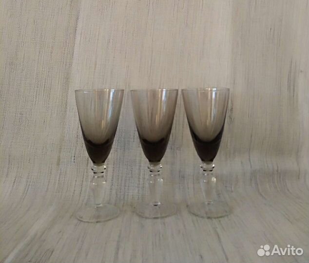 Фужеры цветное стекло Винтаж СССР