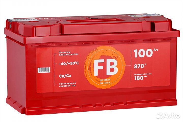 Аккумулятор автомобильный FB 6ст-100 VLR (0)