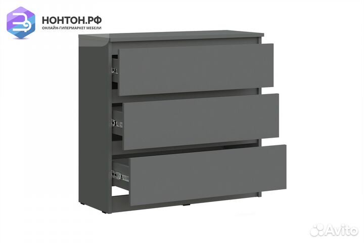 Комод Челси 800 с 3-мя ящиками графит