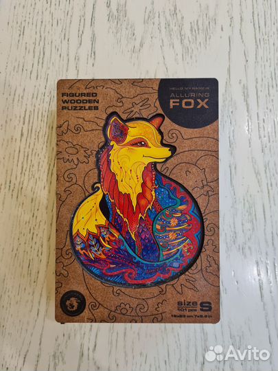 Фигурный деревянный пазл Лисица
