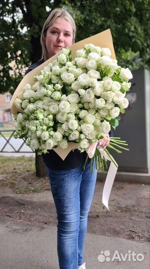 Роза, кустовая роза, букет из роз