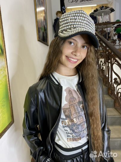 Кожаный костюм для девочки Desalitto 122 - 164