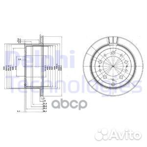 Диск тормозной задний toyota land cruiser 100 4