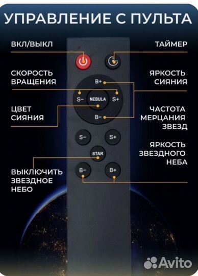 Ночник проектор космонавт на пульте