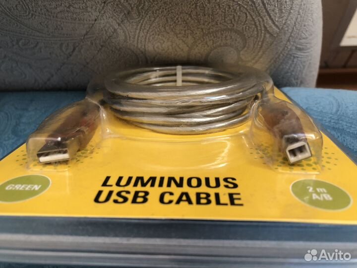 Кабель Sharkoon USB светящийся type A - type B