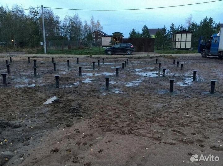 Винтовые сваи под ключ установка