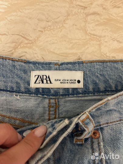 Джинсовая юбка zara женская