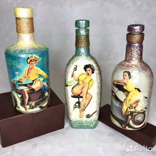 Бутылки в стиле ретро