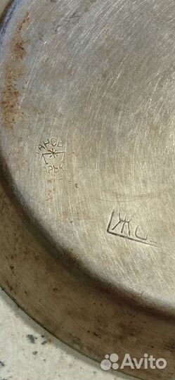 Стопки с подносом 6шт мельхиор