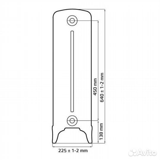 Чугунный радиатор отопления retrostyle Bohemia 450