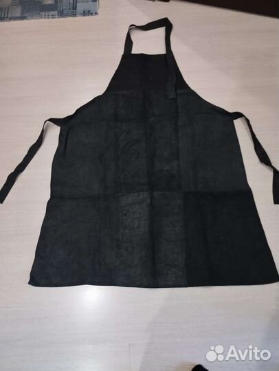 Фартук спилковый,чёрный