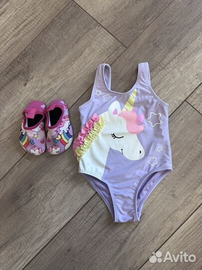 Купальник на девочку 92 + аквашузы 22/23 размер