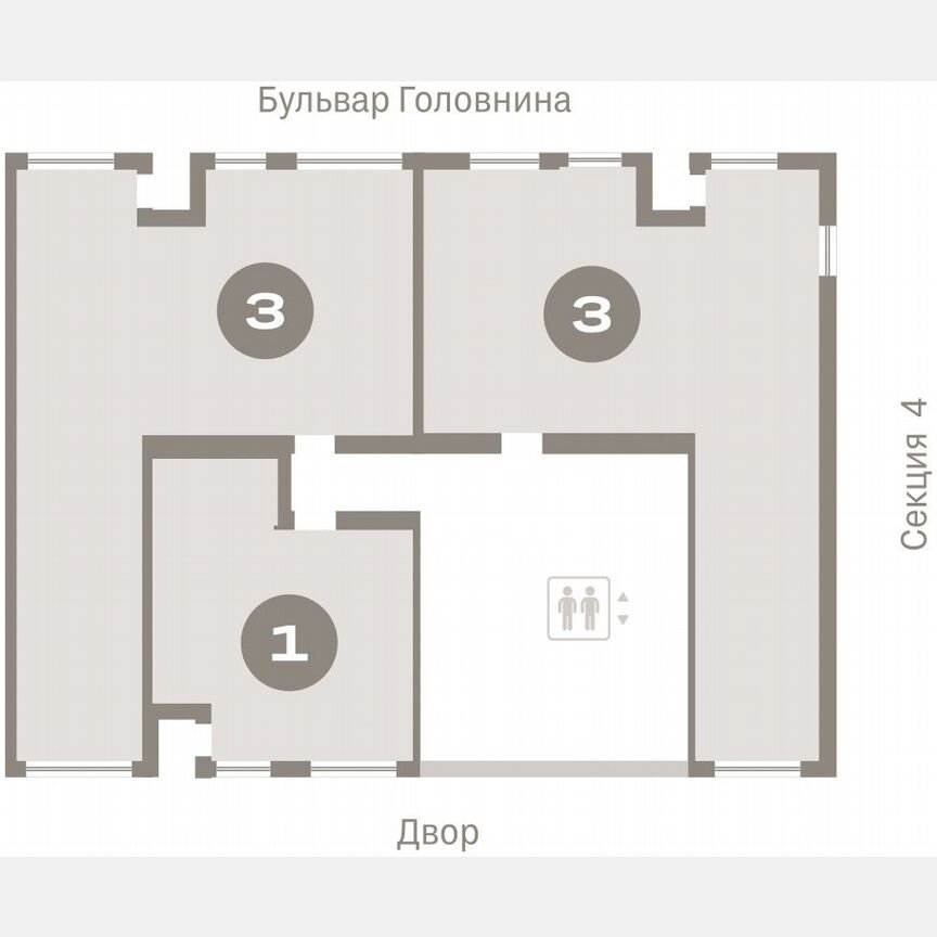 3-к. квартира, 94 м², 6/16 эт.