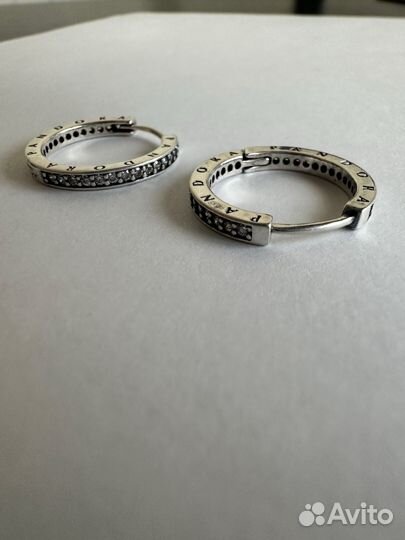 Сережки pandora кольца