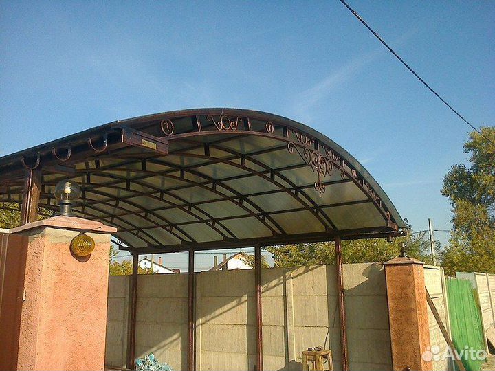 Автонавесы кованые, козырьки, входные группы