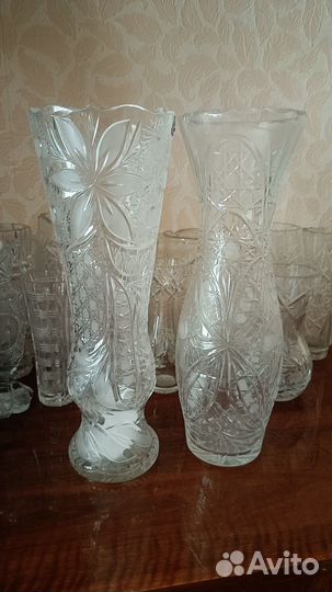 Ваза хрустальная СССР высокая