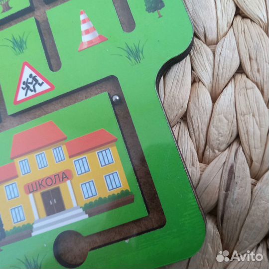 Лабиринт с шариком, развивающая игра