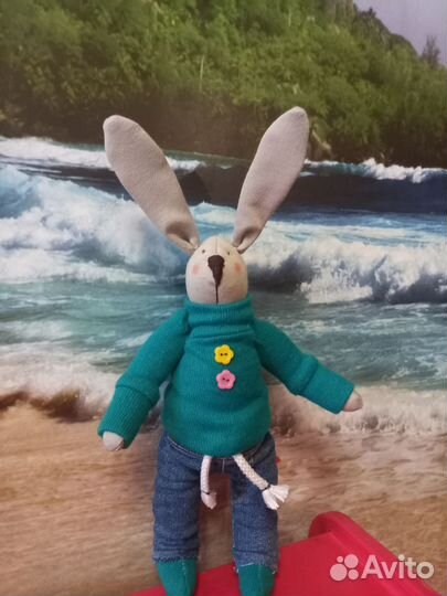Мягкая игрушка заяц ручной работы