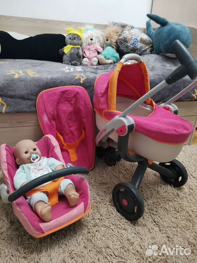 Коляска smoby для кукол+ annabell