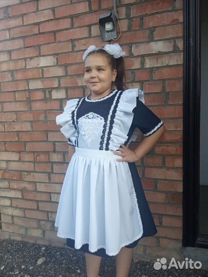 Школьная форма для девочки 128 134 серая