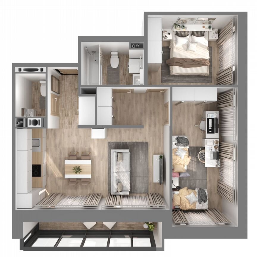 2-к. квартира, 62,5 м², 5/23 эт.