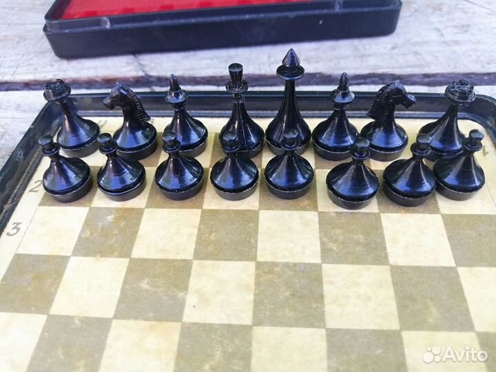 Дорожные мини шахматы +шашки СССР 