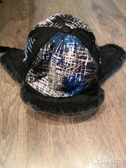 Шапка-ушанка с овчиной