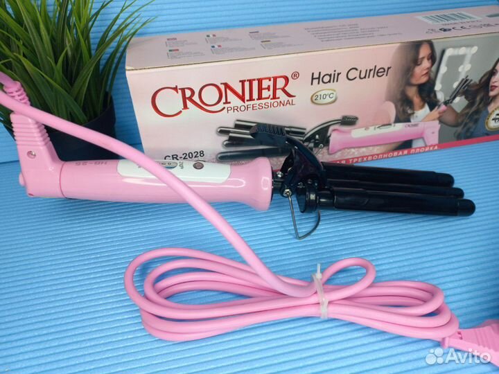 Плойка тройная для волос cronier CR-2028